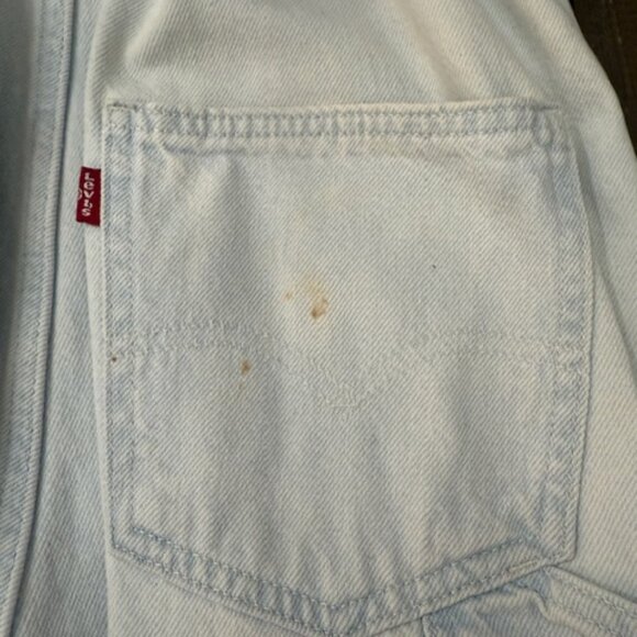 Levi's Women's Utility Carpenter Overalls Light Wash in Home Sweet Home Size M - Picture 5 of 6